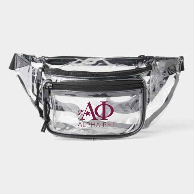 Alpha Phi Ivy Letters Clear Fanny Pack (Front)