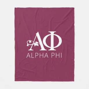 Alpha Phi Ivy Letters Fleece Blanket