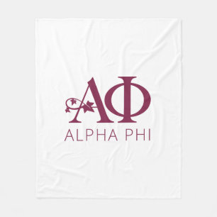 Alpha Phi Ivy Letters Fleece Blanket