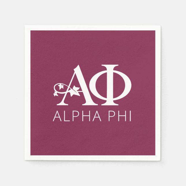 Alpha Phi Ivy Letters Napkins (Front)