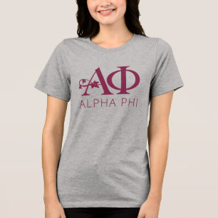 Alpha Phi Ivy Letters Tri-Blend Shirt