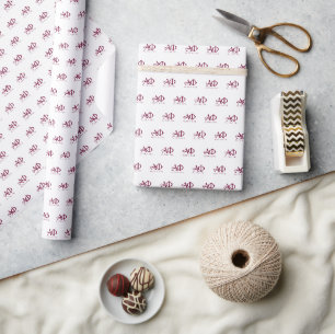 Alpha Phi Ivy Letters Wrapping Paper