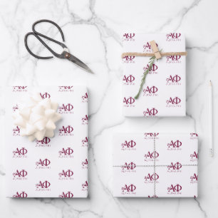 Alpha Phi Ivy Letters Wrapping Paper Sheets