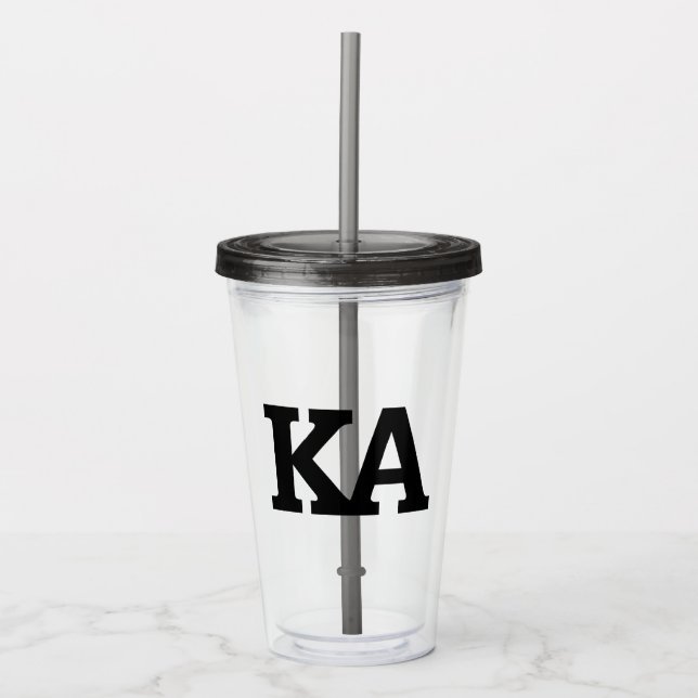 Alpha Phi Letters Acrylic Tumbler (Front)