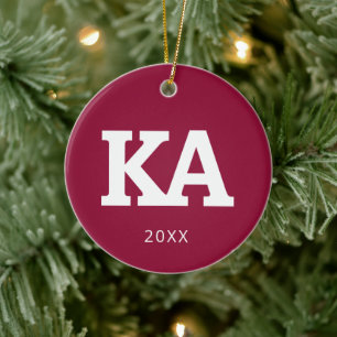 Alpha Phi Letters Ceramic Ornament