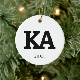 Alpha Phi Letters Ceramic Ornament