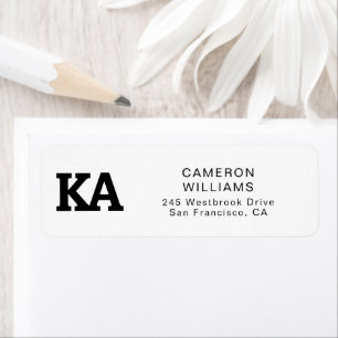Alpha Phi Letters Label