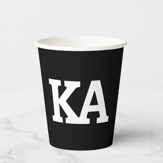 Alpha Phi Letters Paper Cups (Front)