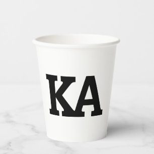 Alpha Phi Letters Paper Cups