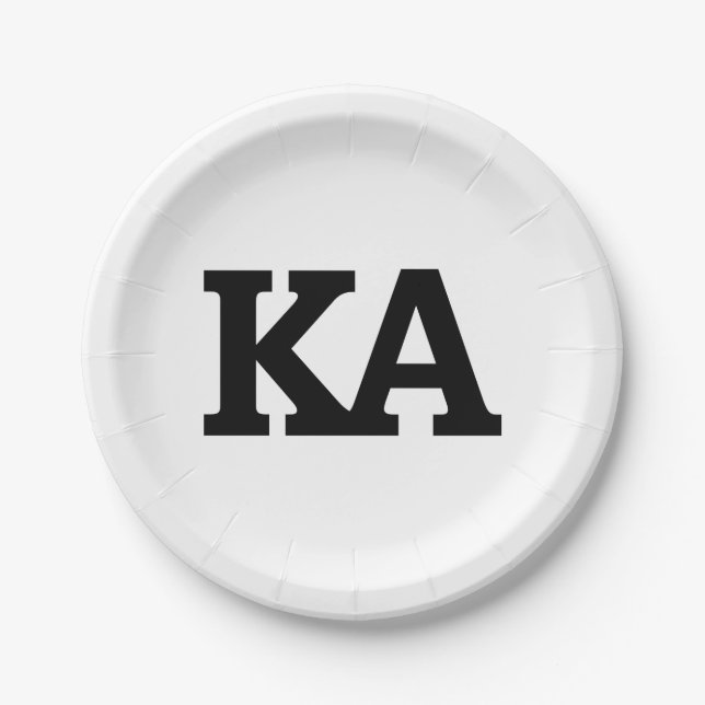Alpha Phi Letters Paper Plates (Front)
