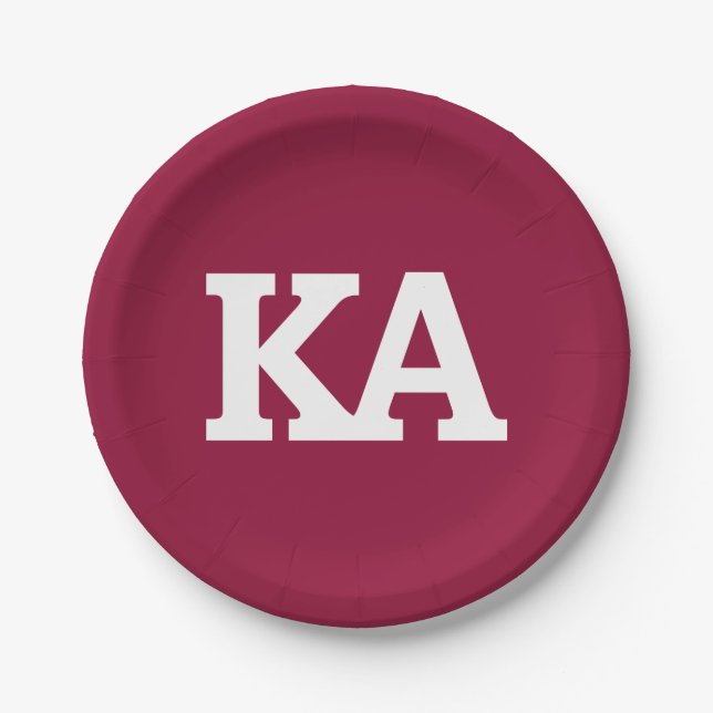 Alpha Phi Letters Paper Plates (Front)