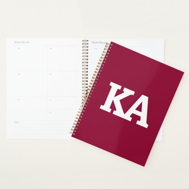 Alpha Phi Letters Planner (Display)