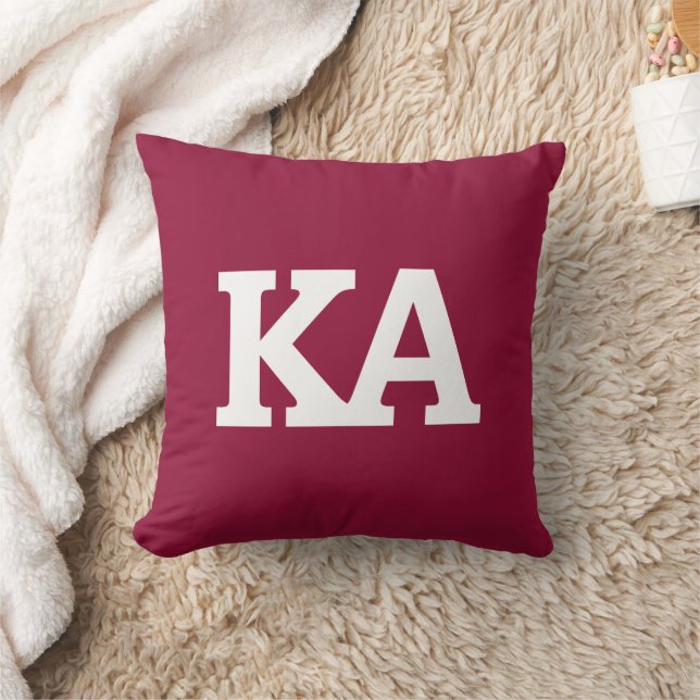 Alpha Phi Letters Throw Pillow (Blanket)