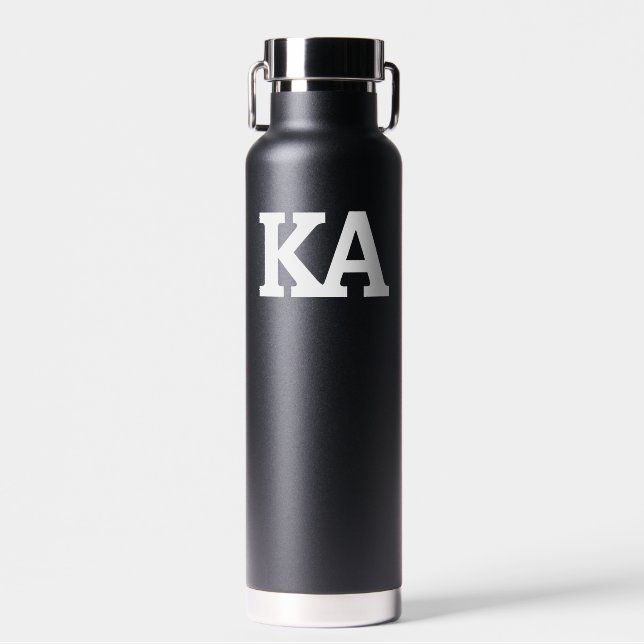 Alpha Phi Letters Water Bottle (Front)