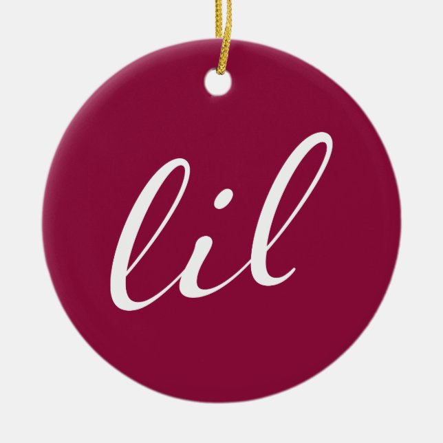 Alpha Phi | Lil Script Ceramic Ornament (Front)