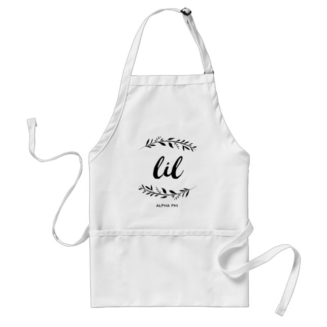 Alpha Phi | Lil Wreath Adult Apron (Front)