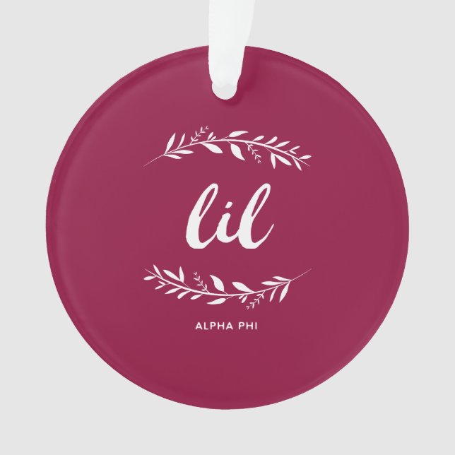Alpha Phi | Lil Wreath Ornament (Front)
