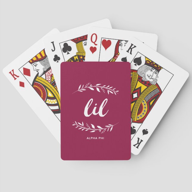 Alpha Phi | Lil Wreath Poker Cards (Back)
