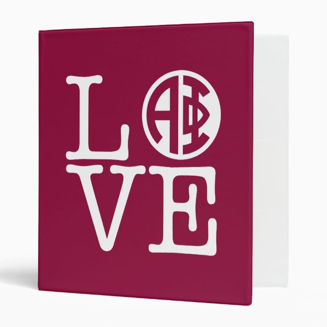 Alpha Phi | Love 3 Ring Binder (Front/Inside)