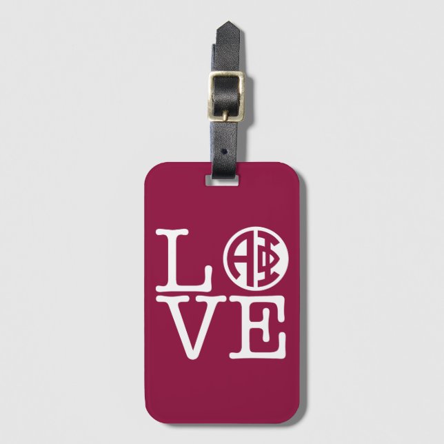 Alpha Phi | Love Luggage Tag (Front Vertical)
