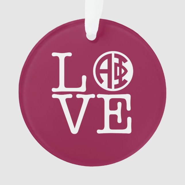 Alpha Phi | Love Ornament (Front)