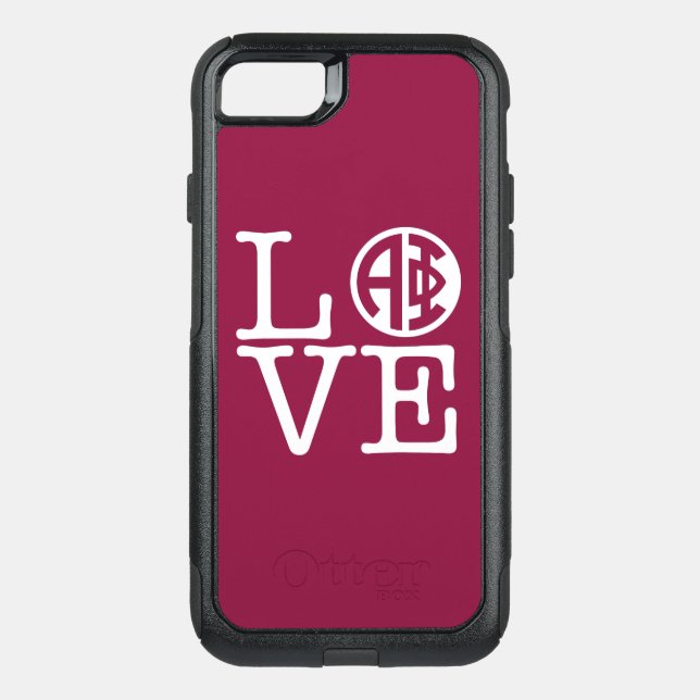 Alpha Phi | Love Otterbox iPhone Case (Back)