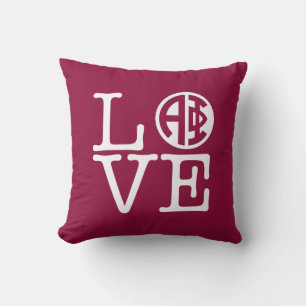 Alpha Phi Love Throw Pillow