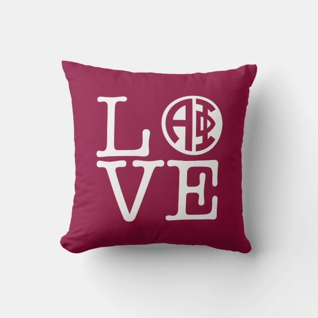 Alpha Phi | Love Throw Pillow (Front)