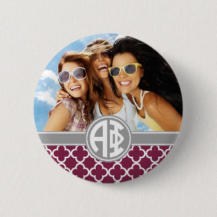 Alpha Phi Monogram and Photo Button