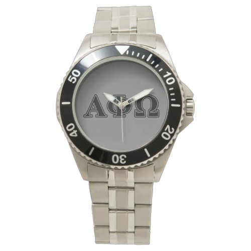 Alpha Phi Omega Black Letters Watch