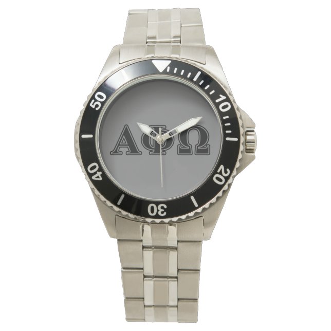 Alpha Phi Omega Black Letters Watch (Front)