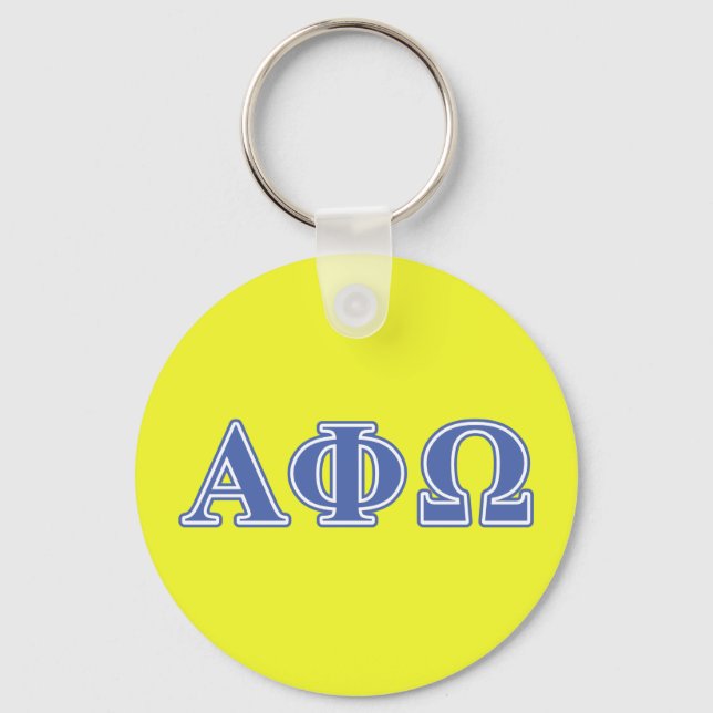 Alpha Phi Omega Blue Letters Keychain (Front)