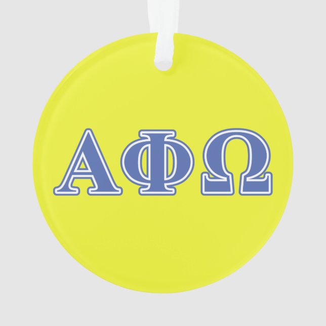 Alpha Phi Omega Blue Letters Ornament (Back)