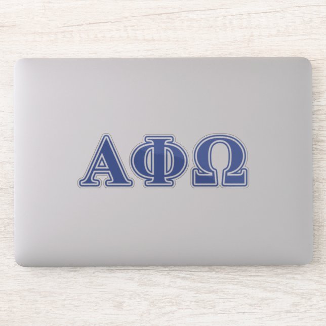 Alpha Phi Omega Blue Letters Sticker (Computer)