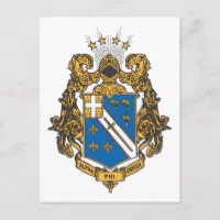 Alpha Phi Omega Color Crest Postcard Zazzle