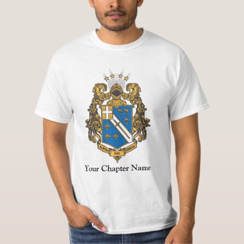 Alpha Phi Omega Color _ Crest T_Shirt