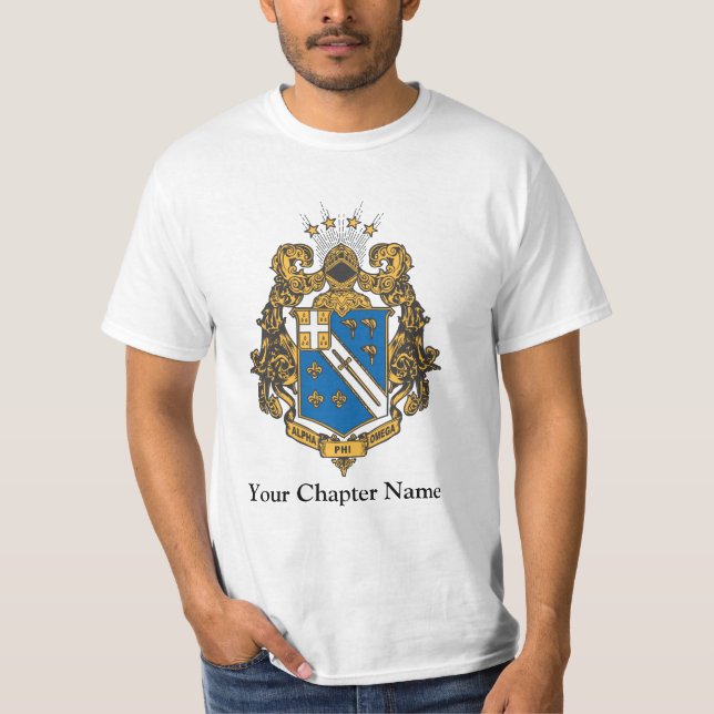 Alpha Phi Omega Color - Crest T-Shirt (Front)
