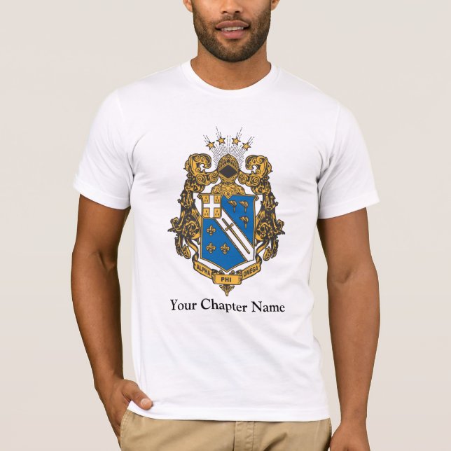 Alpha Phi Omega Color - Crest T-Shirt (Front)