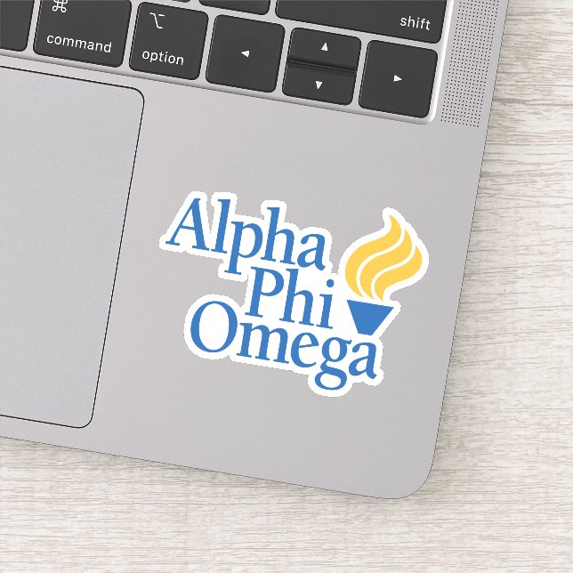 Alpha Phi Omega Color - Torch Sticker (Detail)