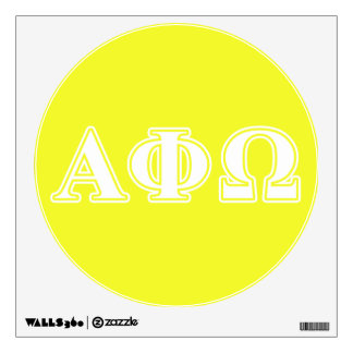 Alpha Phi Omega White and Yellow Letters Wall Decal