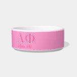 Alpha Phi Pink Letters Bowl<br><div class="desc">Check out these official Alpha Phi designs! Personalize your own Greek merchandise on Zazzle.com! Click the Customize button to insert your own name, class year, or club to make a unique product. Try adding text using various fonts & view a preview of your design! Zazzle's easy to customize products have...</div>