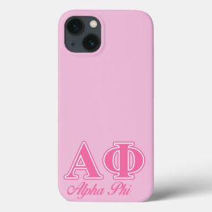 Alpha Phi Pink Letters iPhone 13 Case