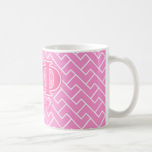 Alpha Phi Pink Letters Coffee Mug