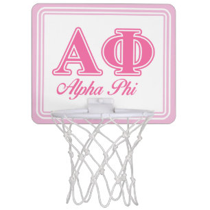 Alpha Phi Pink Letters Mini Basketball Hoop