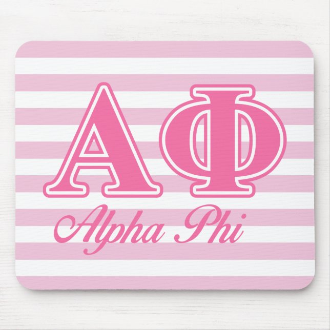 Alpha Phi Pink Letters Mouse Pad (Front)