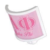 Alpha Phi Pink Letters Night Light (Angled)