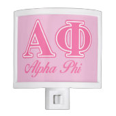 Alpha Phi Pink Letters Night Light (Front)