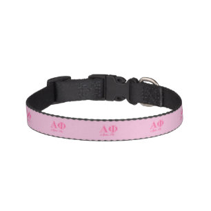 Alpha Phi Pink Letters Pet Collar