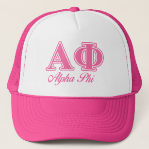 Alpha Phi Pink Letters Trucker Hat