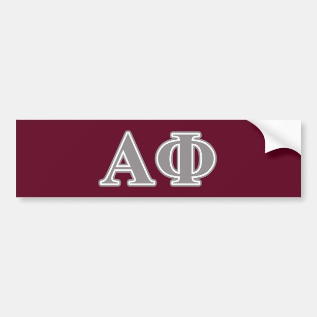 Alpha Phi Silver Letters Bumper Sticker (Front)